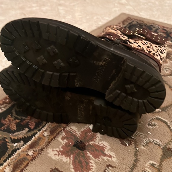 Sperry Top-Sider Falcon Brown/Leopard Pony Boot Cow Leather Fleece Lined Size 7 - Picture 5 of 8